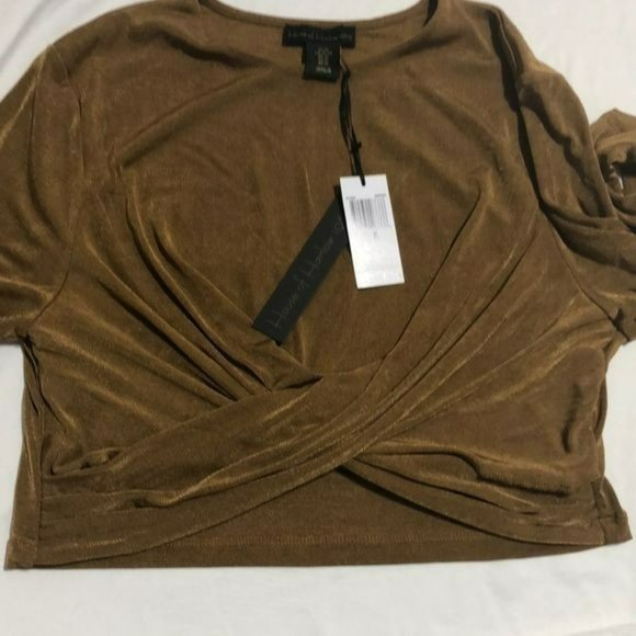 House of Harlow 1960 House of Harlow 1960 XL Brown Polyester Crop Top - Picture 3 of 10